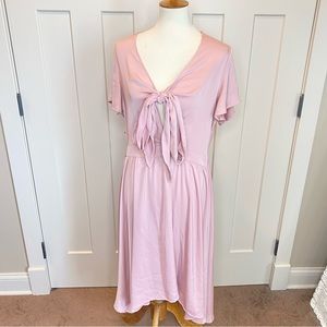 BTFBM tie bust Cut out short sleeve pink dress large